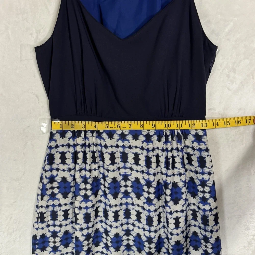 J.CREW Racerback Maxi Dress‎ Size 2 Blue Tie Dye Casual Boho Retro Coastal Slit